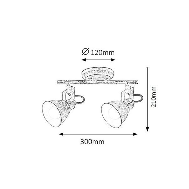 Rabalux Spot rasveta Vivienne E14 2x MAX 40W antik bela (5967) - 5967