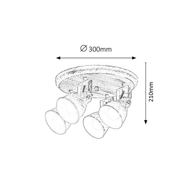 Rabalux Spot rasveta Vivienne E14 4x MAX 40W antik bela (5969) - 5969