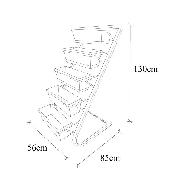 HANAH HOME Stalak za cveće sa saksijama Rs-001 - 596BUE9101