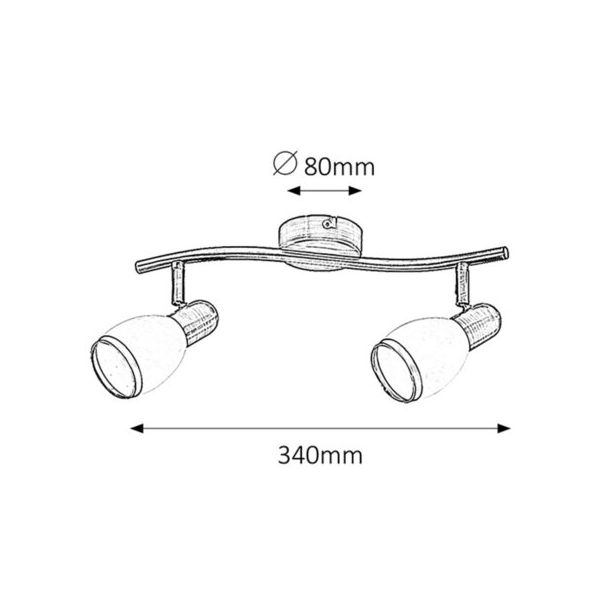 Rabalux Spot rasveta Elite E14 2x MAX 40W bronzana (5971) - 5971