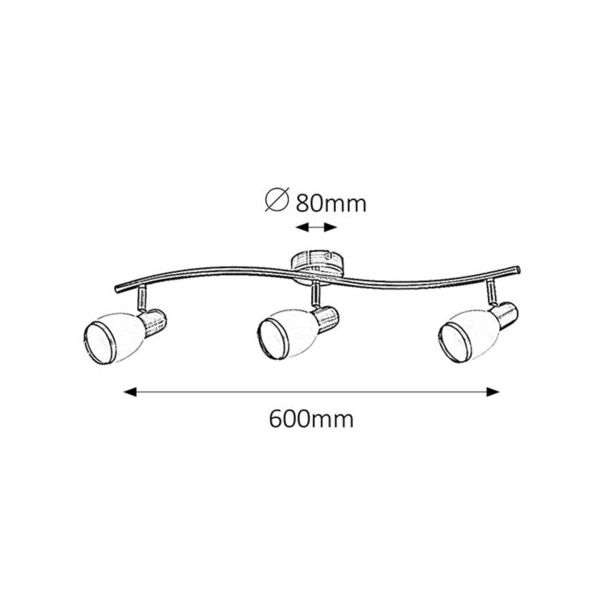 Rabalux Spot rasveta Elite E14 3x MAX 40W bronzana (5972) - 5972