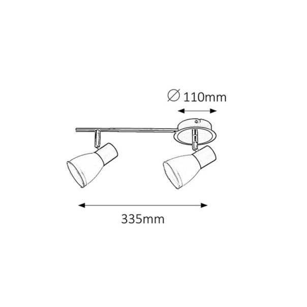 Rabalux Spot rasveta Ati E14 2x MAX 40W crna (5977) - 5977