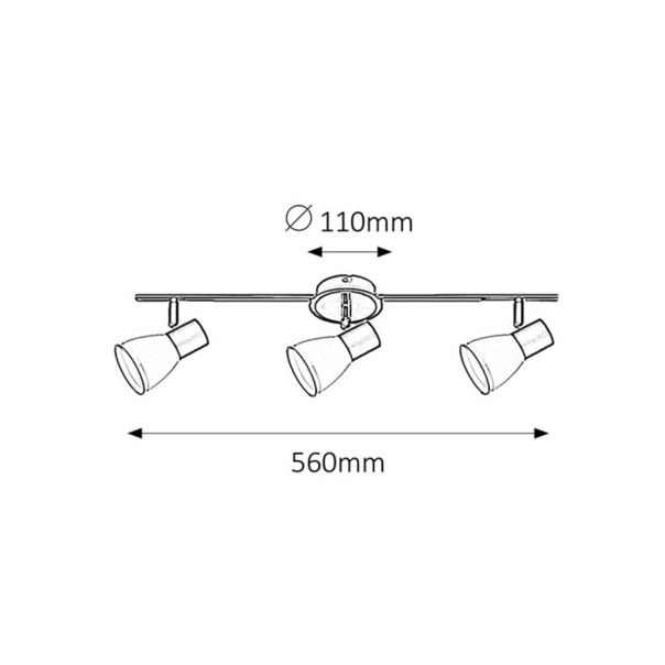 Rabalux Spot rasveta Ati E14 3x MAX 40W crna (5978) - 5978