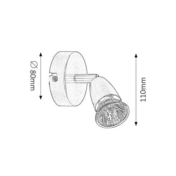 Rabalux Spot rasveta Norman GU10 1x MAX 50W brušeni hrom (5991) - 5991