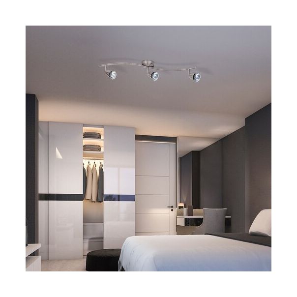 Rabalux Spot rasveta Norman GU10 3x MAX 50W brušeni hrom (5993) - 5993