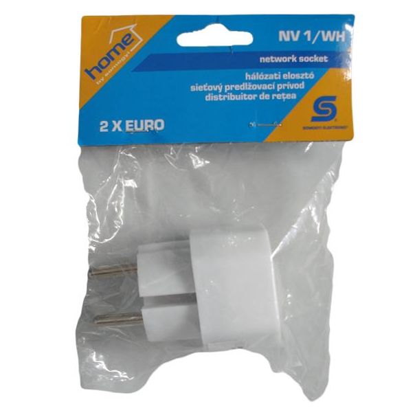 HOME Adapter sa dve euro utičnice, NV 1/WH - 4443