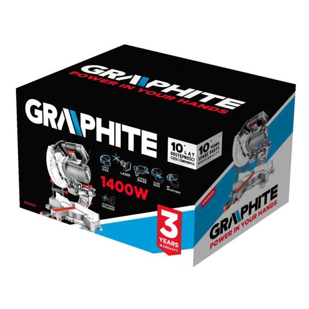 GRAPHITE Ugaoni cirkular 1400W - 59G800