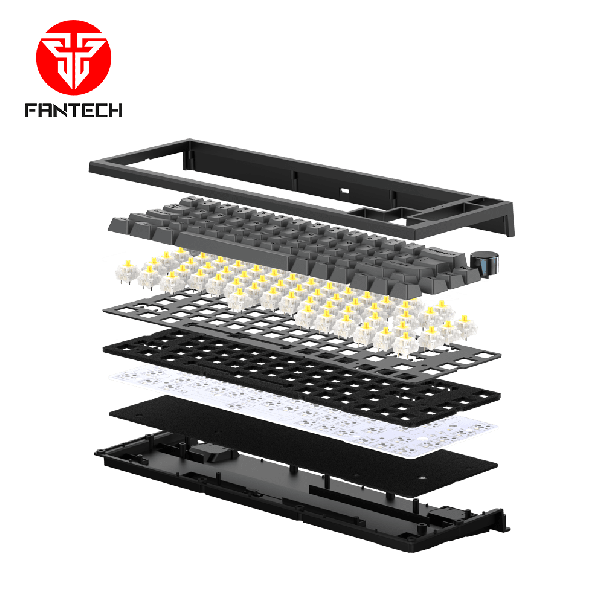 FANTECH Gejmerska mehanička tastatura MK858 MAXFIT67 CRNA (BELI SWITCH) - FT201035