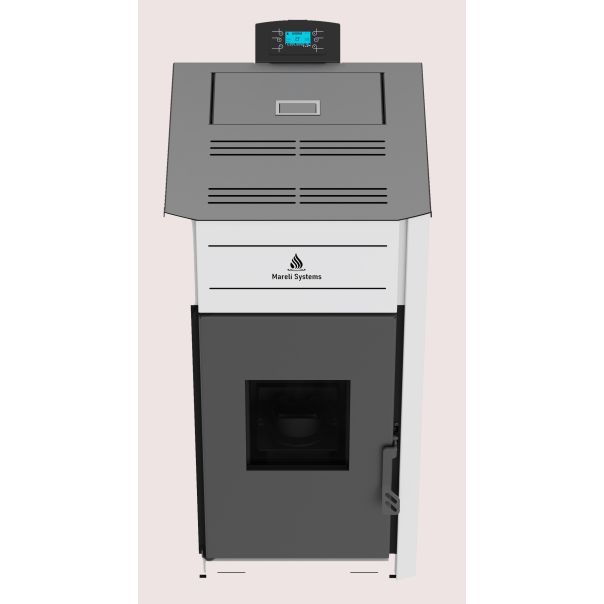 MARELI Kamin na pelet UNO 13 (1kW + 12kW) bela - EP2956650