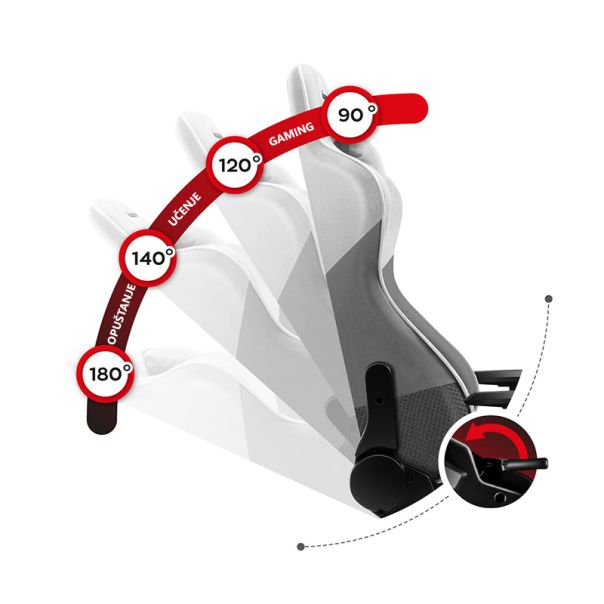 Huzaro Force 6.2 Bela Mesh Gaming stolica - 1249-1-1