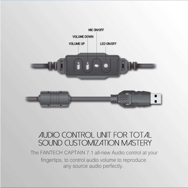 FANTECH Gejmerske slušalice HG11 7.1 CAPTAIN CRNE - FT71817