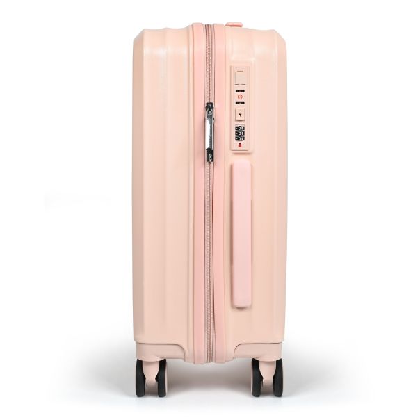 Tripmates ručni kofer (kabinski) 55 cm roze + gratis organizator za dokumenta – sa USB punjačem, držačem za piće i dodatnom kukom + gratis organizatorom za dokumenta - R0063-1