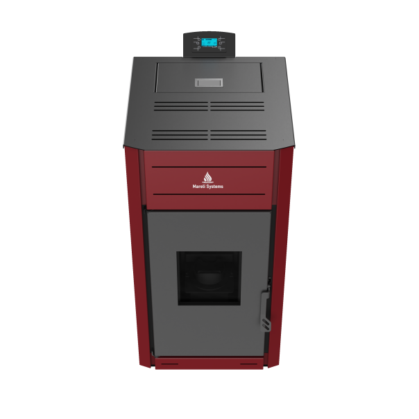 MARELI Kamin na pelet UNO 30 (4kW + 26kW) bordo - EP3012053