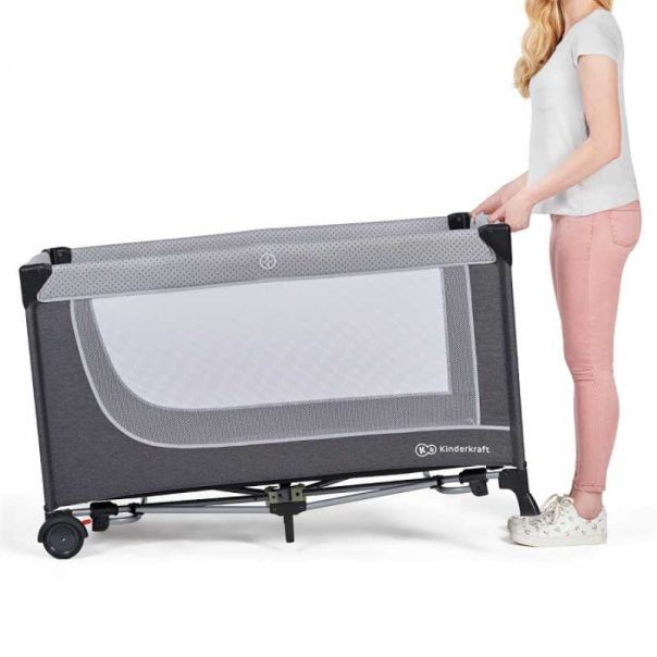 KINDERKRAFT Prenosivi krevetac sa dodacima Leody, siva - KCLEOD00GRY00AC