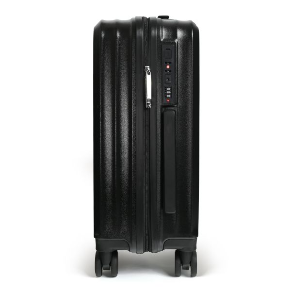 Tripmates ručni kofer (kabinski) 55 cm crni + gratis organizator za dokumenta – sa USB punjačem, držačem za piće i dodatnom kukom + gratis organizatorom za dokumenta - R0061-1