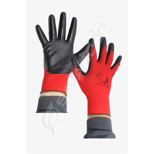 MONSUN Rukavice Fox, crna/crvena - 34990