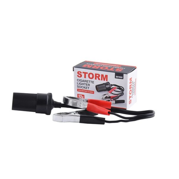 STORM Auto upaljac adapter sa 2 krokodil stipaljke - 5APT20100