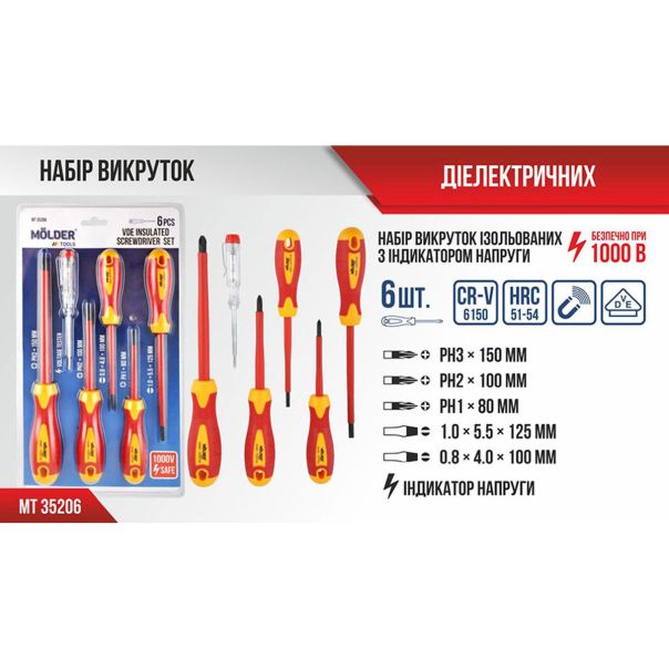 STORM Set srafcigera 6 kom sa zastitom do 1000v - 5APTMT35206