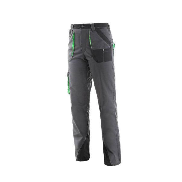 CANIS Ženske radne pantalone do struka Sirius, siva/zelena - 38337-1-1-1