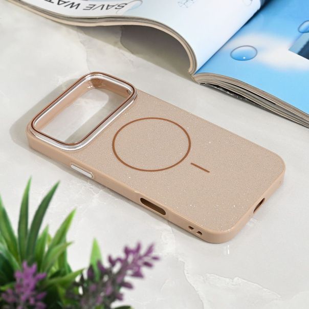 Maska za iPhone 17 Pro Max 6.9 Magsafe Sparkle Dust zlatna - 222942