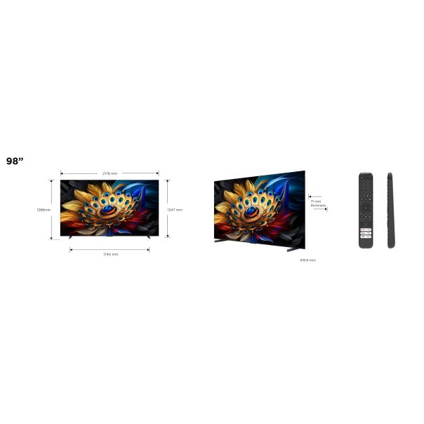 TCL Televizor 98C655, Ultra HD, Google TV Smart - 98C655
