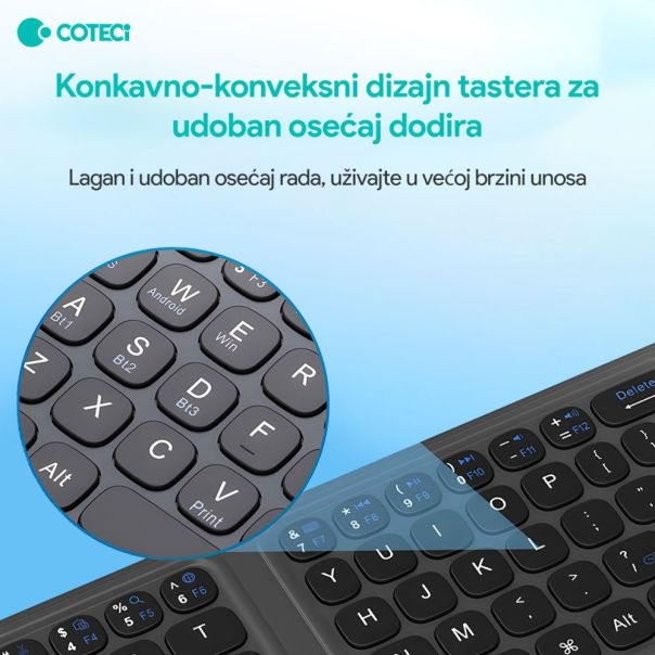 Tastatura Coteci 65 Fold crna - EP2754294