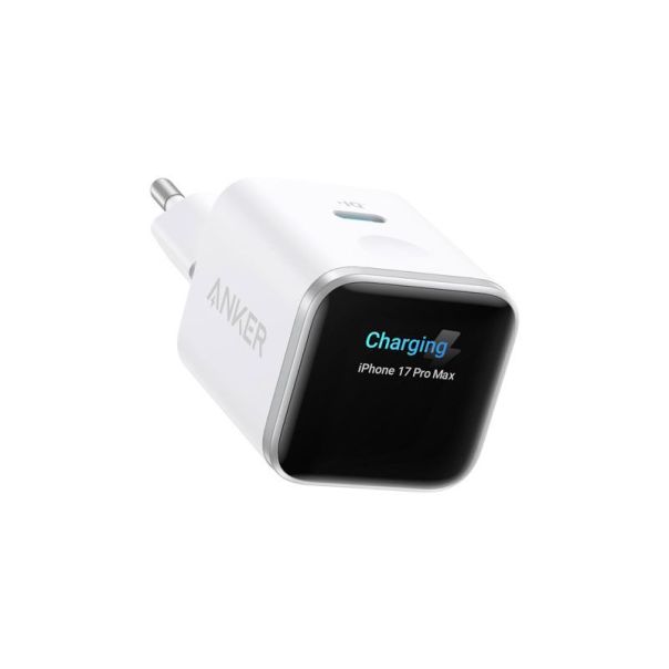 Nano 45W putni zidni punjač sa ekranom, USB-C port, beli - EP3262853