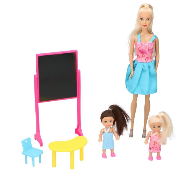 EDDY TOYS Lutka učiteljica sa 2 učenice i tablom 30.5 cm - EP3150960