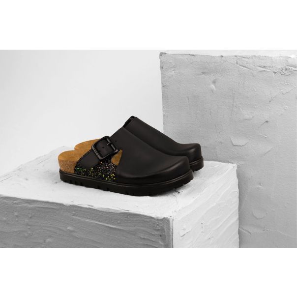 LEON Ženska papuča Nira -crna - 6005-CR