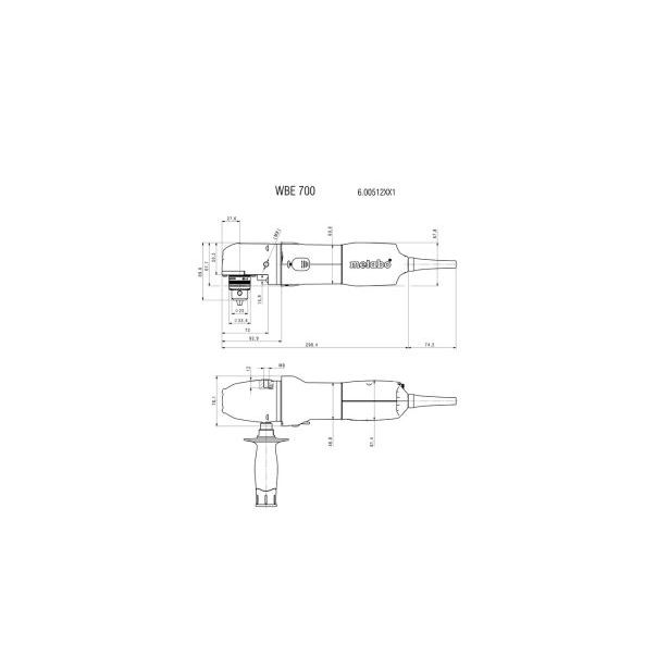 METABO Električna ugaona bušilica WBE 700 - 600512000