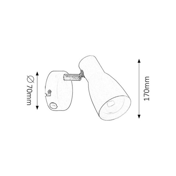 Rabalux Spot rasveta Ebony E27 1x MAX 20W bela (6025) - 6025-1