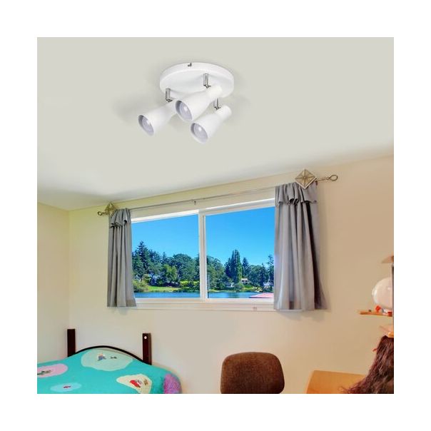 Rabalux Spot rasveta Ebony E27 3x MAX 20W bela (6028) - 6028-1-1