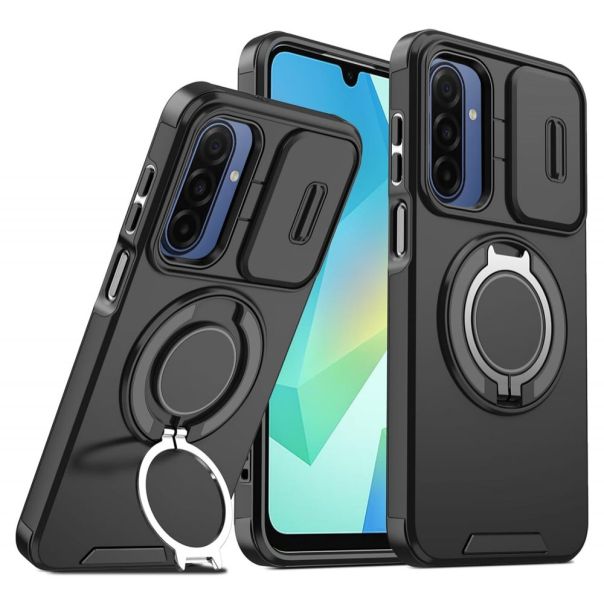 Maska za Samsung A175F Galaxy A17 crna CamShield Ring stand - 223405