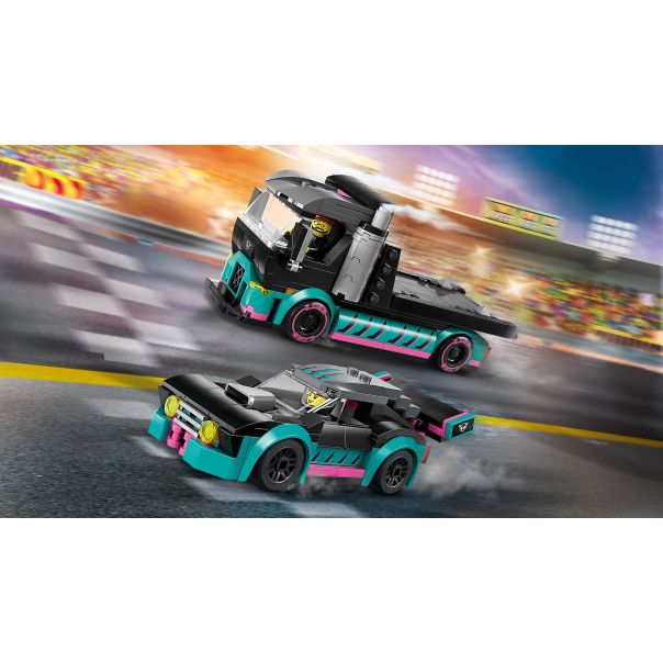 LEGO Kocke 60406 Trkački auto i auto-transporter - 202167