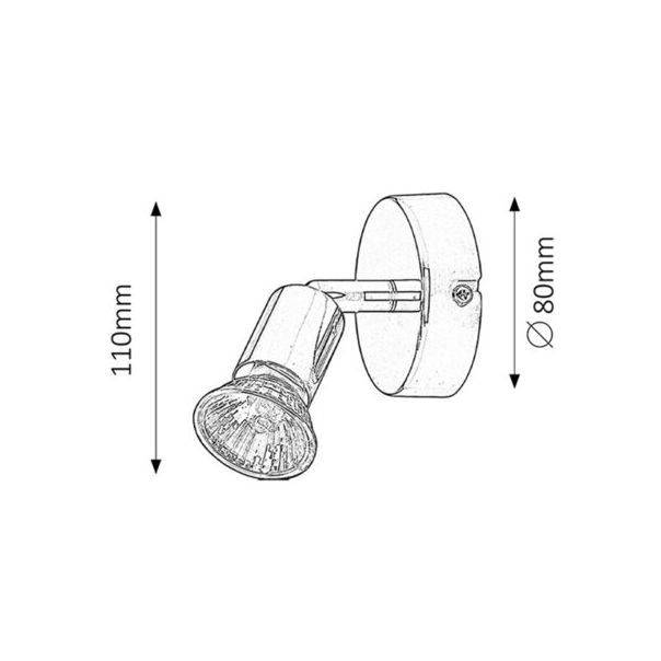Rabalux Spot rasveta Norton GU10 1x MAX 50W hrom (6045) - 6045-1