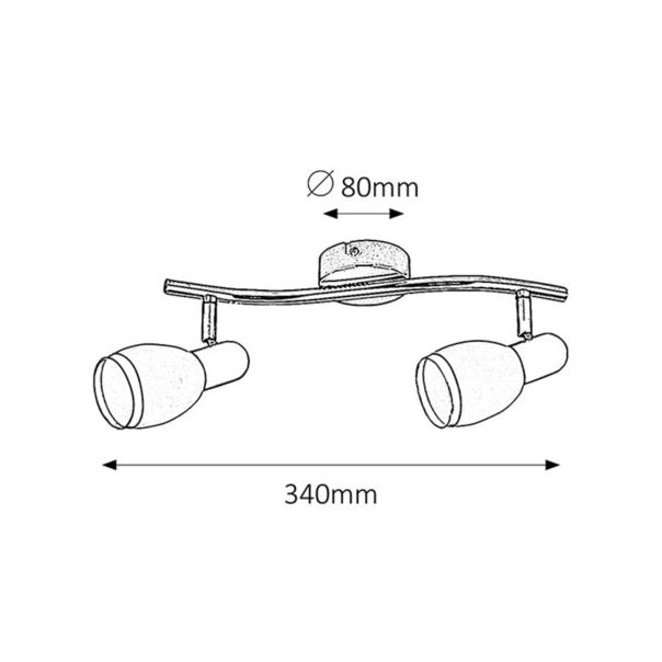 Rabalux Spot rasveta Elite E14 2x MAX 40W hrom (6061) - 6061