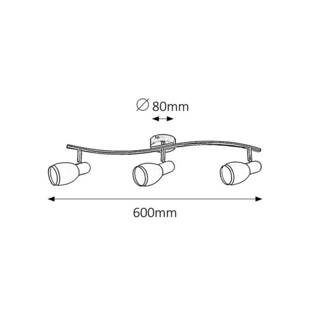 Rabalux Spot rasveta Elite E14 3x MAX 40W hrom (6062) - 6062-1