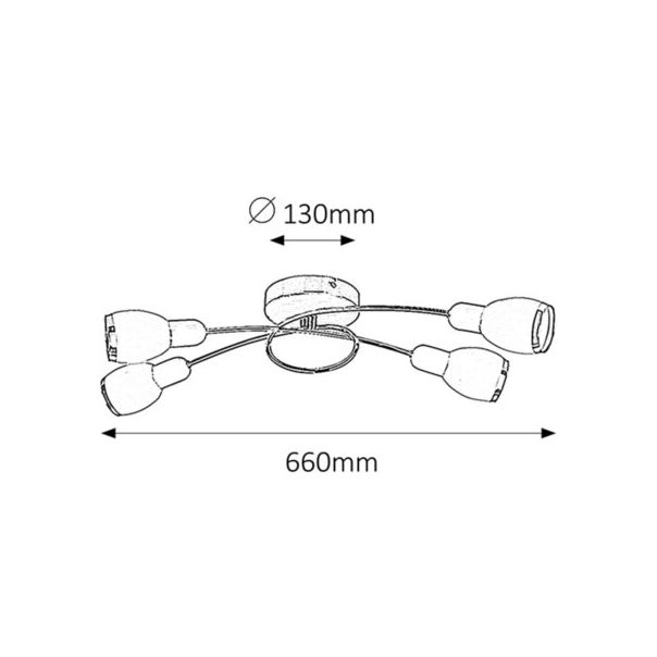 Rabalux Plafonjera Elite E14 4x MAX 40W hrom (6063) - 6063