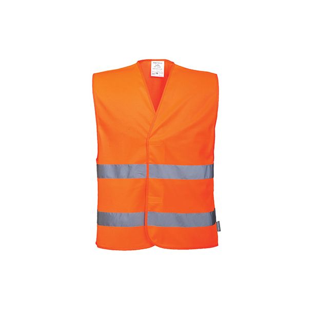 MONSUN Prsluk Hi-Vis M474 sa dve horizontalne trake, narandžasta - 60634