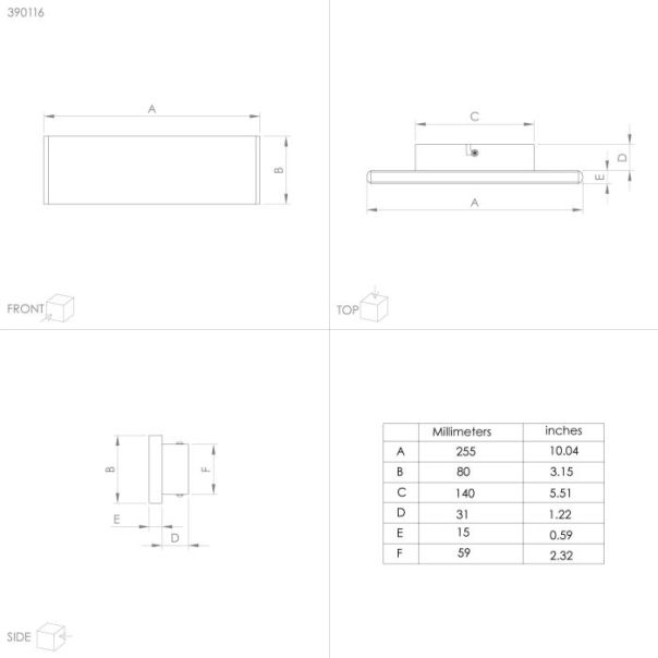 EGLO Zidna lampa Climene LED 5,4W 3000K, toplo bela - 390116