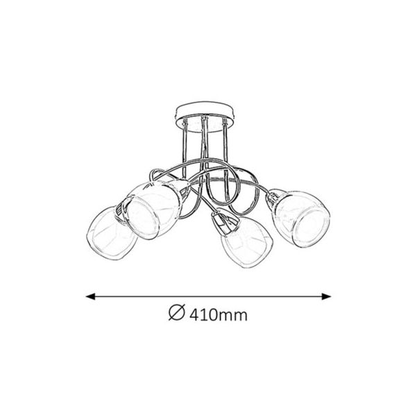 Rabalux Plafonjera Dave E14 4x MAX 40W hrom (6083) - 6083-1