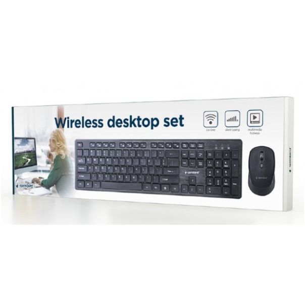 GEMBIRD KBS-WCH-04  tastatura US + bezicni mis USB, US layout - 46190