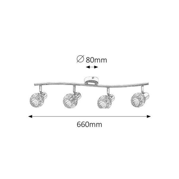 Rabalux Spot rasveta Lauren E14 4x MAX 40W hrom (6094) - 6094