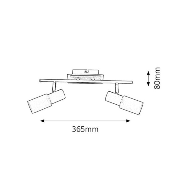 Rabalux Spot rasveta Logan E14 2x MAX 40W hrom (6097) - 6097