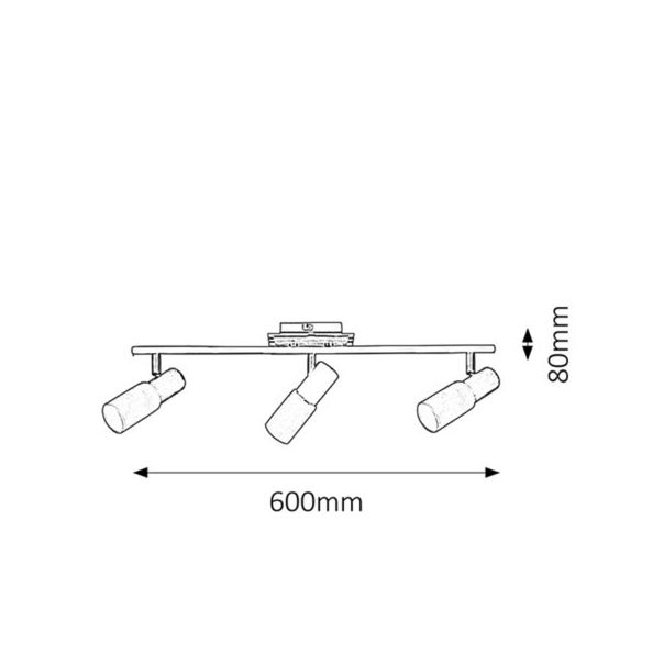 Rabalux Spot rasveta Logan E14 3x MAX 40W hrom (6098) - 6098