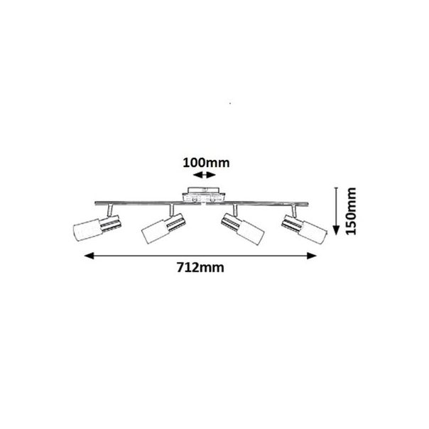 Rabalux Spot rasveta Logan E14 4x MAX 40W hrom (6099) - 6099
