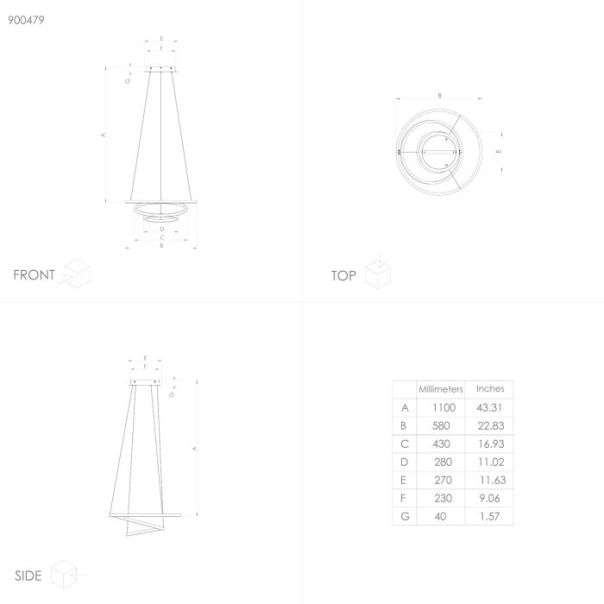 EGLO Visilica Lobinero-Z LED 43,2W Podesiva boja svetlosti, pametna rasveta - 900479