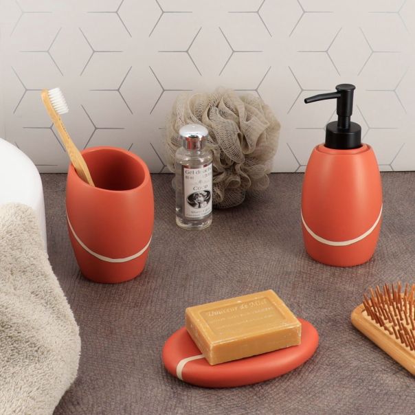 TENDANCE Čaša za četkice za zube, terakota - 61153125