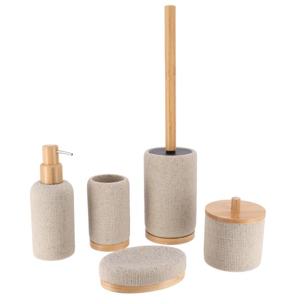 TENDANCE Čaša za četkice za zube Mesh, natural/bambus - 61161104