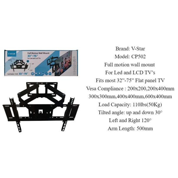 Nosač za TV CP502 32-75 inc 600x400 - EP2847759